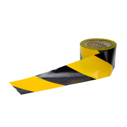 TAPE BARRIER 75MM X 100M YELLOW/BLACK 